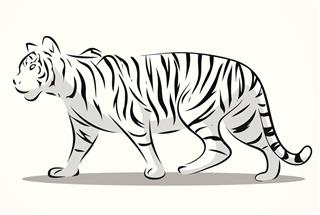 Tiger moving tattoo design