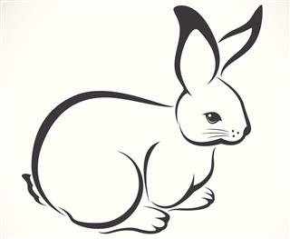 Vector image of rabbit