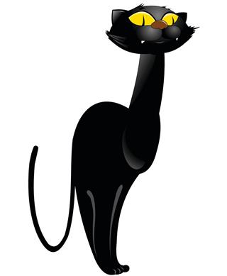 Black cat animal tattoo
