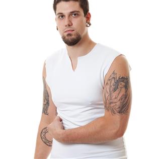 Young man with tattoo