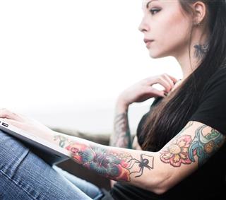 Tattooed Young Woman