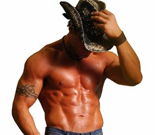 Cowboy with tattoo