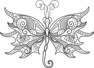 Butterfly in dragon design