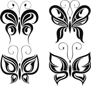 Butterfly art tattoo design