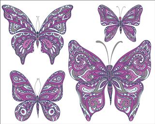 Pink butterflies design