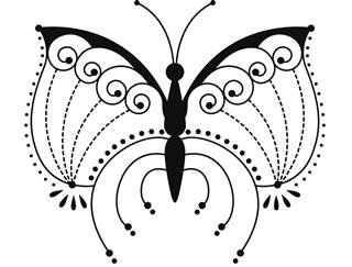 Butterfly decorated tattoo