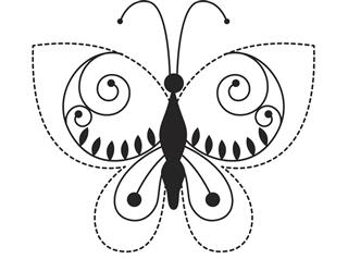 Design of butterfly tattoo