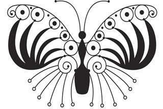 Butterfly vector tattoo