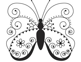 Butterfly design tattoo