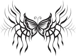 Decorative butterfly tattoo