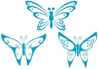 Butterfly in blue color