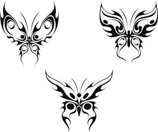 butterfly in tribal design