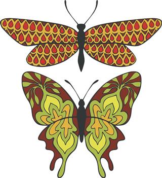 Colorful pattern butterflies