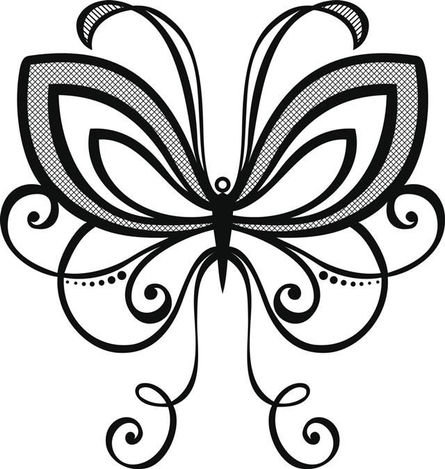 Butterfly vector tattoo