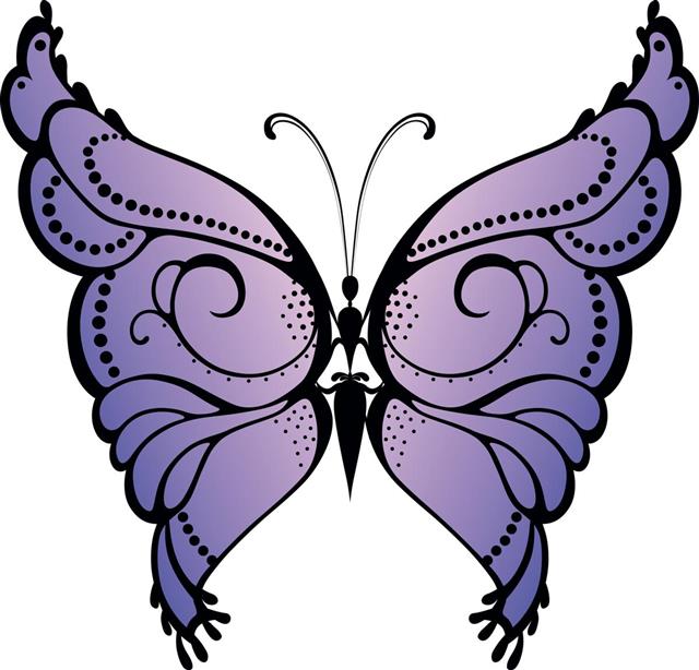 Purple abstract butterfly