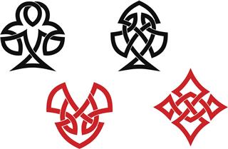 Black and red celtic tattoo