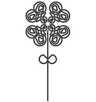 Celtic leaf tattoo design