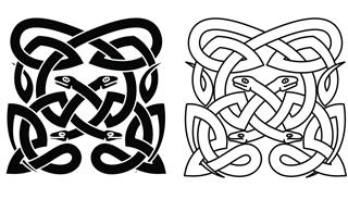 Snake celtic knot tattoo