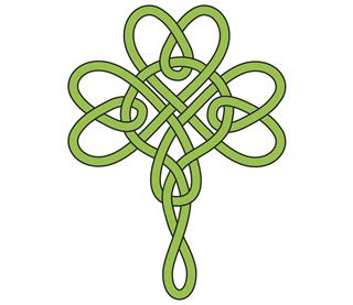 Green pattern celtic style