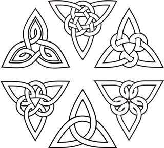 Celtic trinity knot set
