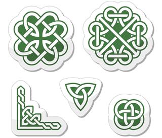 Celtic green patterns