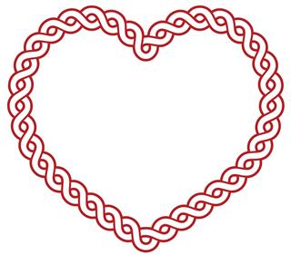 Celtic red heart shape