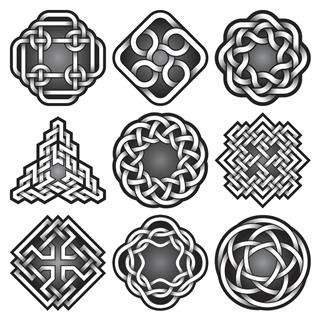 Celtic knots tattoo set