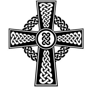 Celtic cross with knots