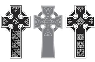 Celtic cross tattoo decoration