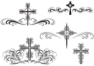 Ornamental crosses tattoo
