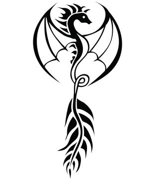 Dragon tattoo decoration
