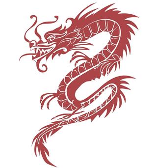 Red dragon symbol