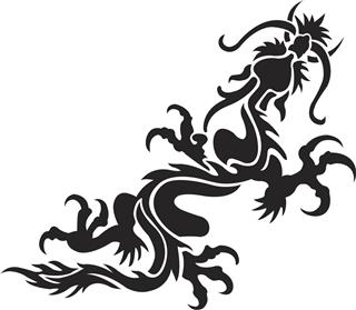 Dragon silhouette tattoo