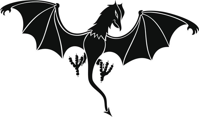 Black demon dragon