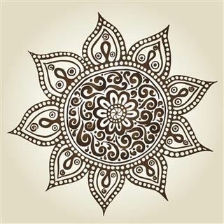 Vector Bohemian Ornamental Elements Makhenda Hand Drawn Boho Stock Vector   Illustration of background lotus 62804045