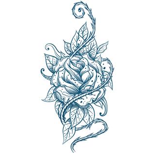 Vintage rose tattoo