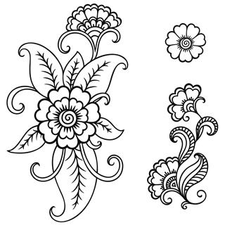 Henna tattoo flower