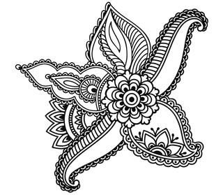 Flower template tattoo