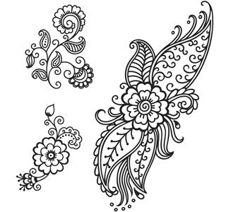 Illustration of tattoo flower