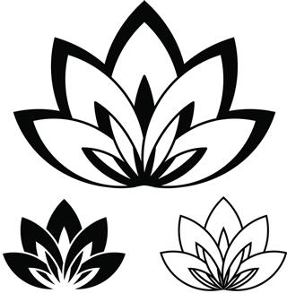 Lotus flower symbol of yoga
