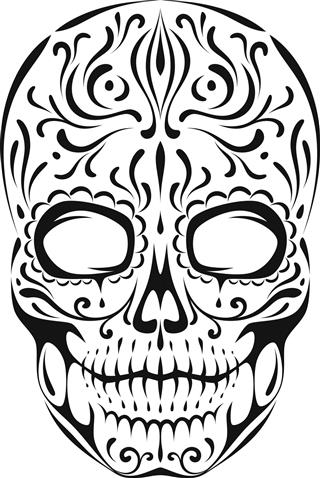Skull illustration tattoo