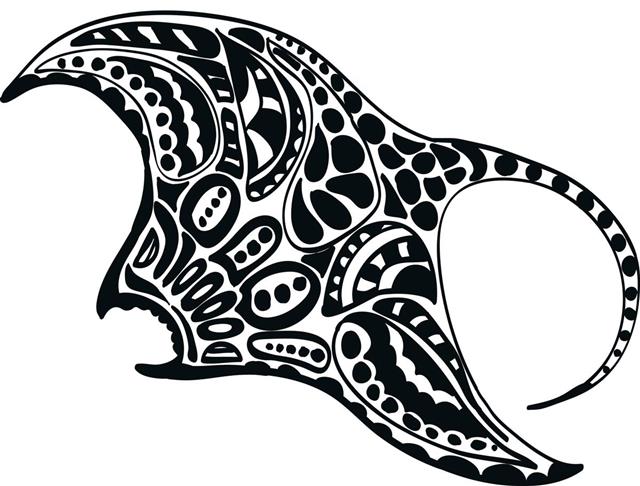 Manta illustration tattoo