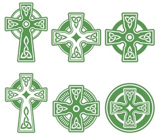 Celtic Irish green cross