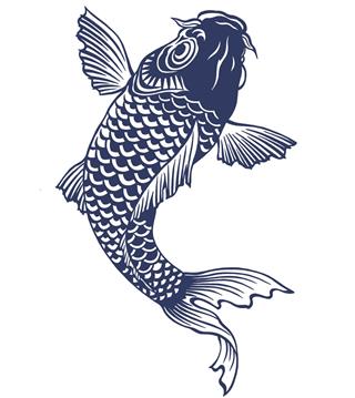 Carp fish tattoo design