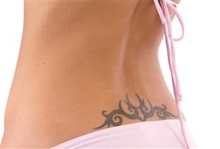 Bikini girl with tattoo