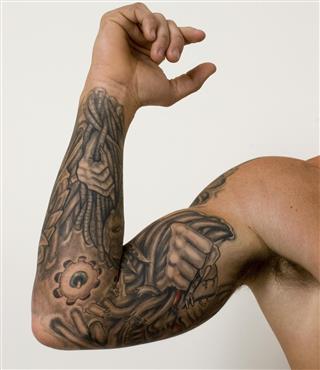 Full arm tattoo