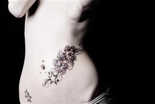 Tattoo on Human Abdomen