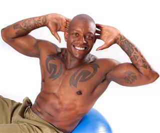 African man with tattoo