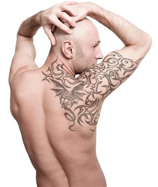 Tattooed man