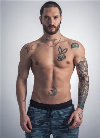 Young guy with tattoos